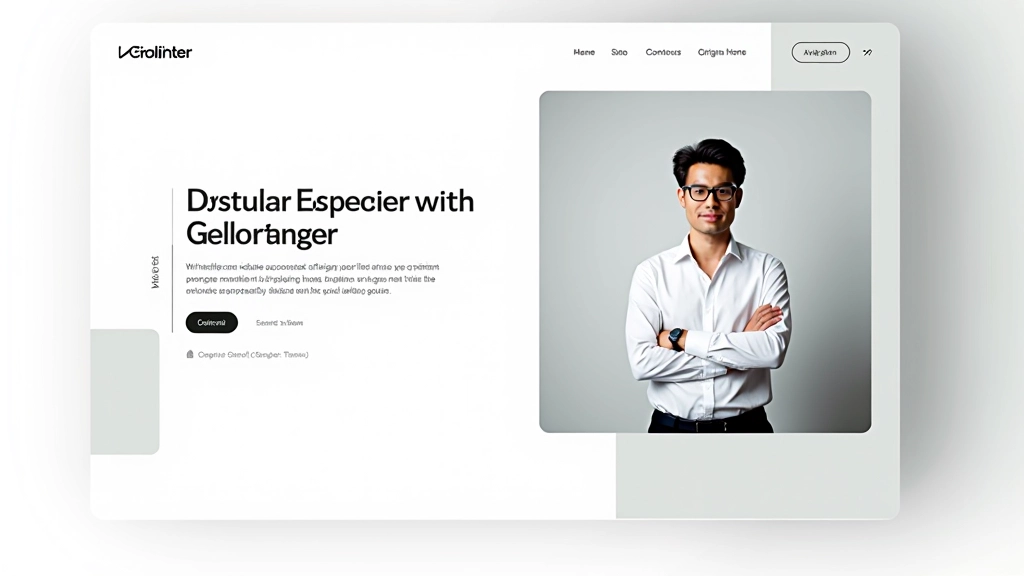 Minimalist landing page design with ample whitespace between sections showing how negative space guides attention