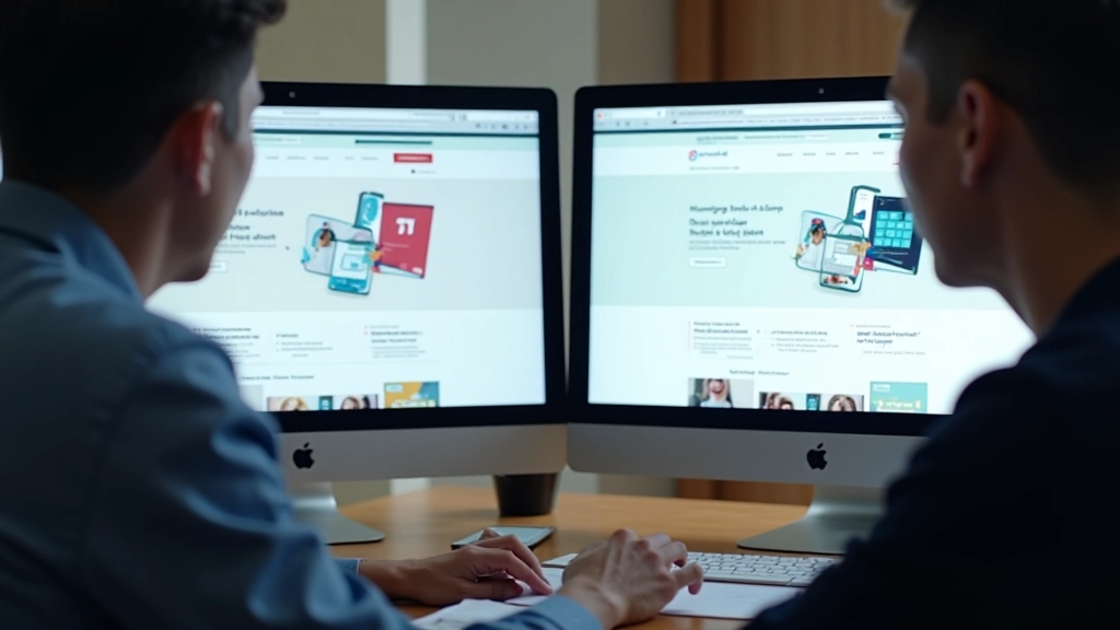 A/B testing comparison showing two website layouts side by side demonstrating conversion rate differences between dense and spacious designs